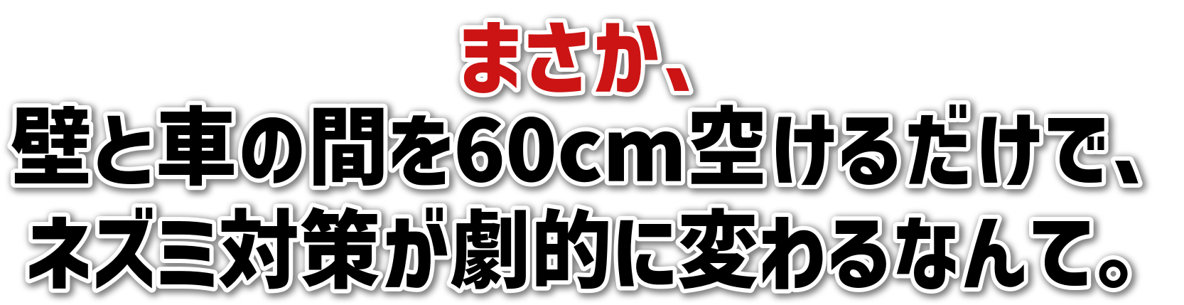 ܂A<br>ǂƎԂ̊Ԃ60cm󂯂邾ŁA<br>lY~΍􂪌IɕςȂāB
